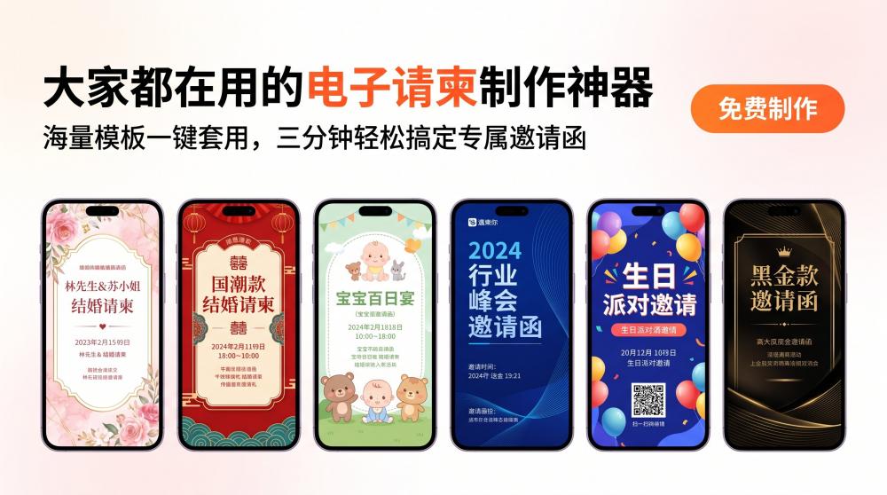 年会邀请函制作太繁琐？一键简化流程，小白也能零难度搞定